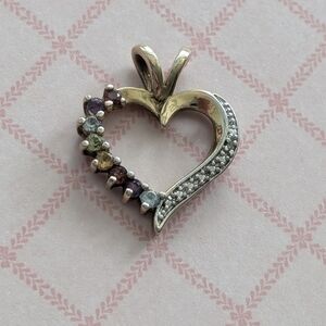 Vintage Heart Pendant Signed PAJ BB